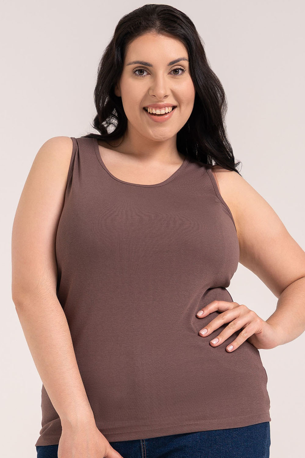 Dámský top Moraj BD1000-300 MAXI Barva: Hnědá, Velikost: 2XL
