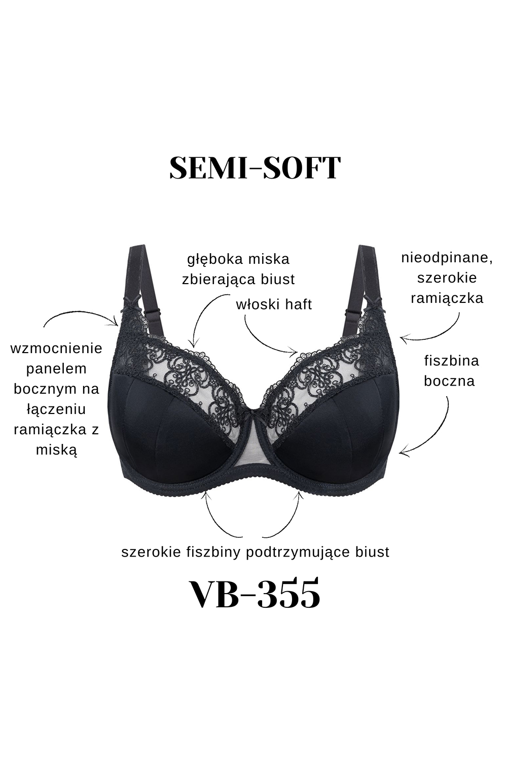 Podprsenka Vena VB-355 Barva: Černá, Velikost: 85D (obrázek 6)