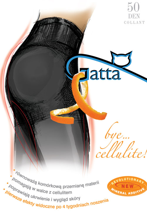 Silonkové punčocháče Gatta Bye Cellulite Barva: Černá, Velikost: 4-L