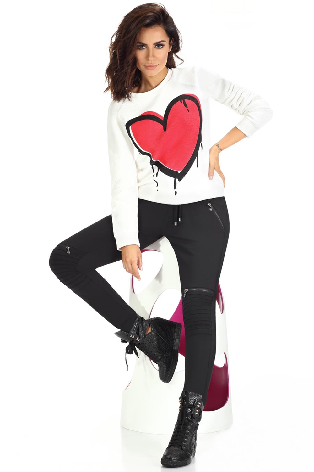 Dámské kalhoty Bas Bleu Izzy - Výprodej Barva: Černá, Velikost: 6/2XL