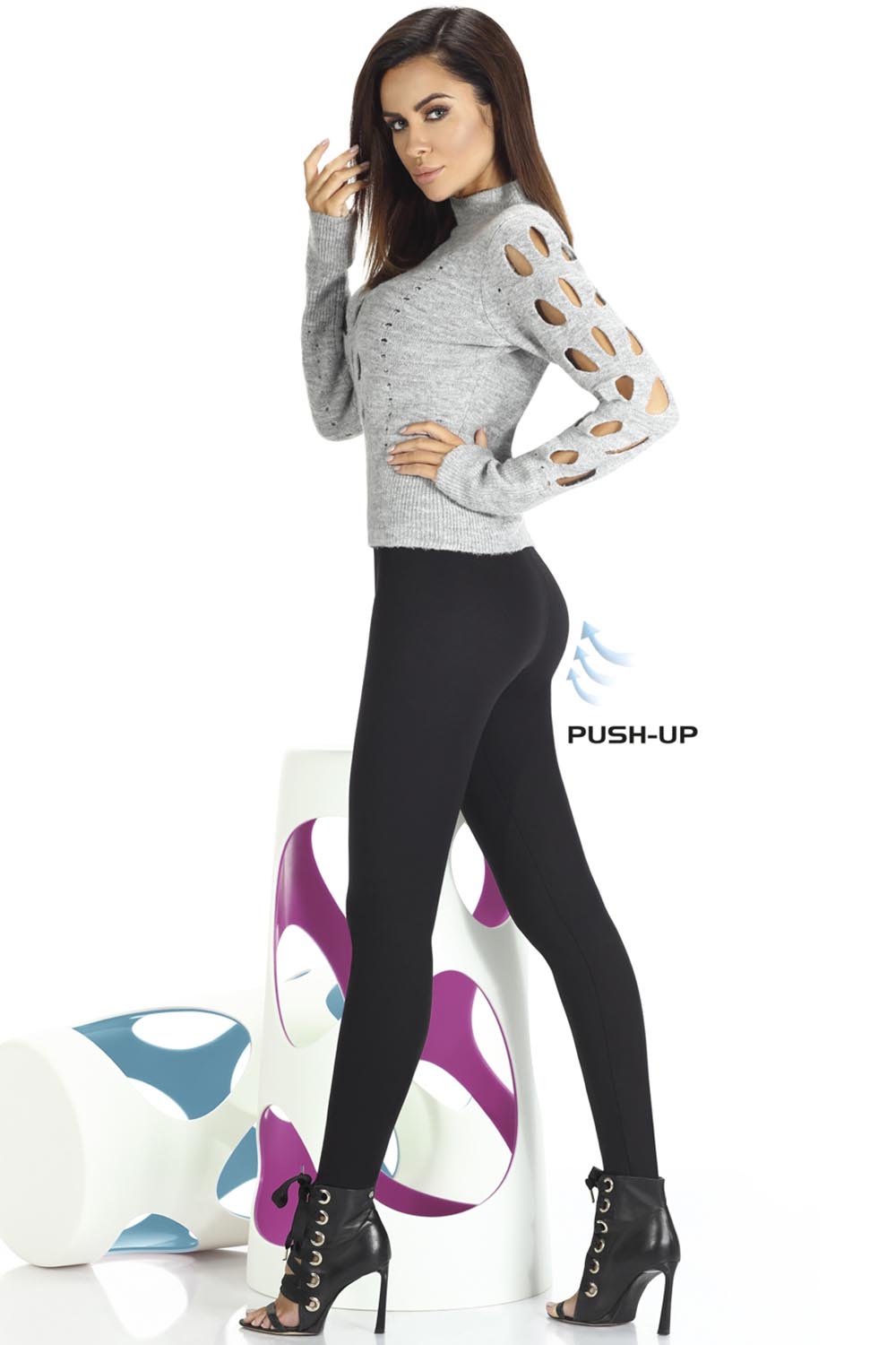 Legíny Bas Bleu Octavia Barva: Černá, Velikost: 6