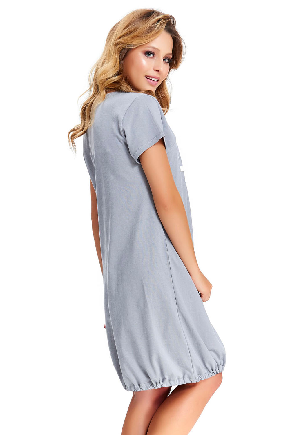 Noční košile Dn-nightwear TCB.9504 Barva: Šedá, Velikost: L