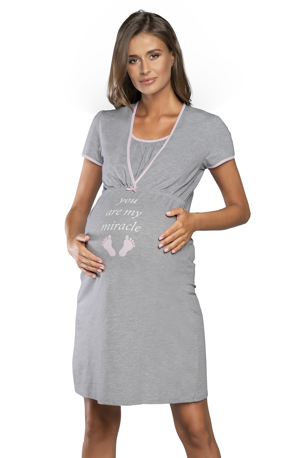 Noční košile Italian Fashion Carlina kr.r. Barva: Šedá, Velikost: XL
