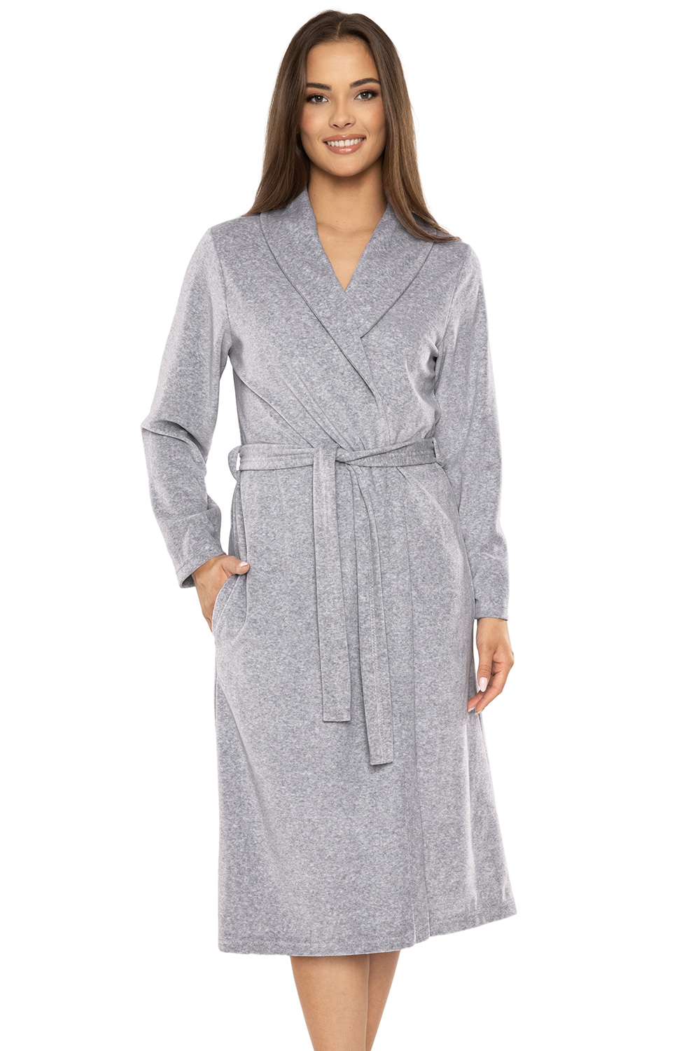 Dámský župan Vivisence 5022 Barva: Šedá, Velikost: XS