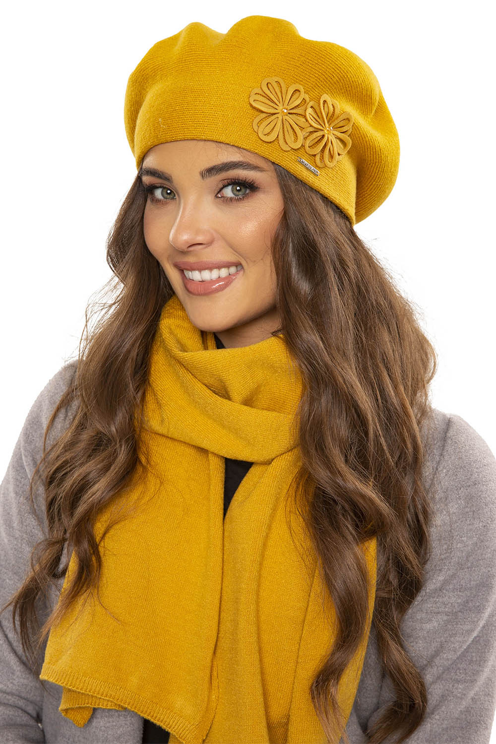 Baret a šála Vivisence 7007Kmpl Barva: Žlutá, Velikost: UNI