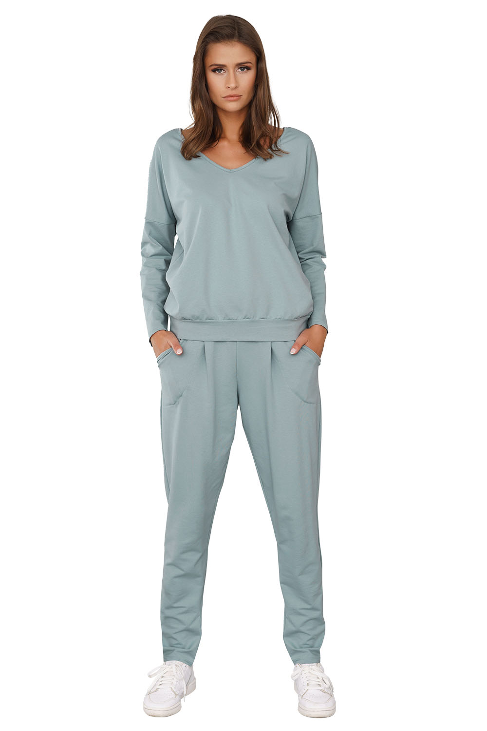 Komplet Italian Fashion Karina dł.r. dł.sp. - Výprodej Barva: Zelená, Velikost: 2XL