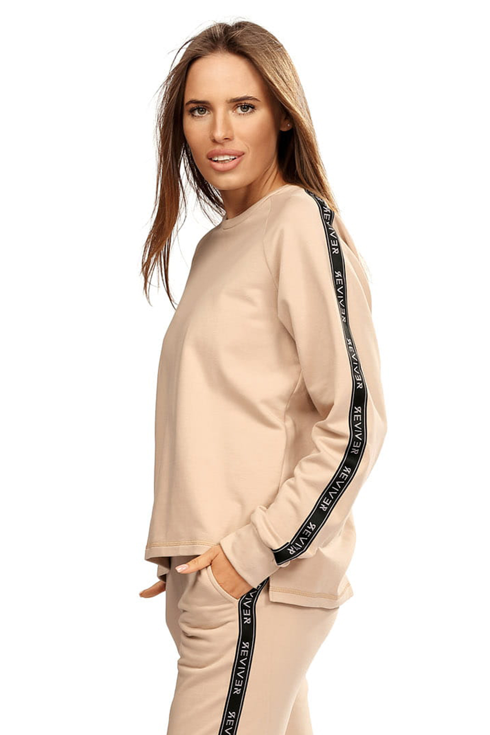 Mikina Reviver F5593 Barva: Béžová, Velikost: M