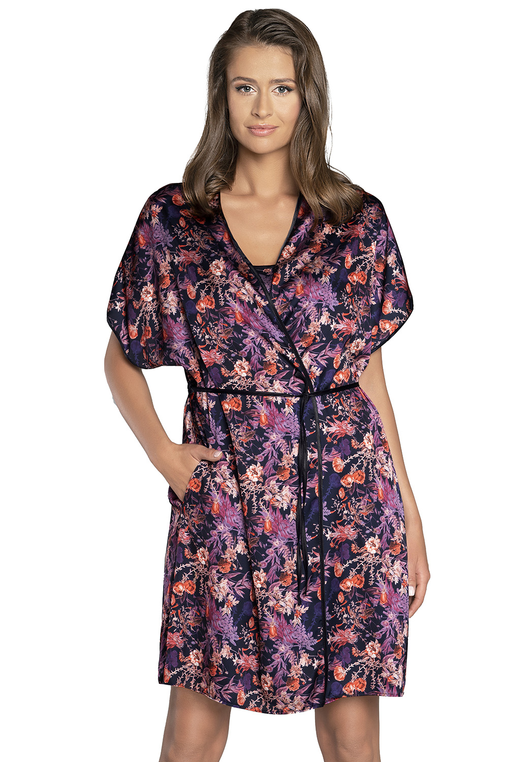 Dámský župan Italian Fashion Tibesti kr.r. Barva: Černá, Velikost: L