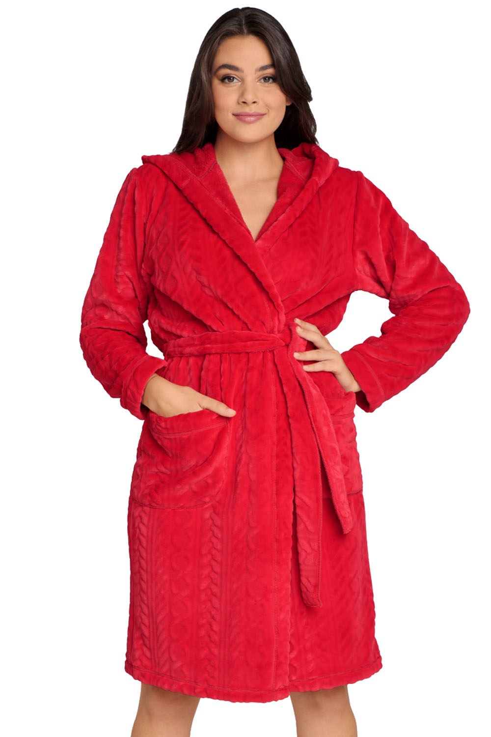 Župan Italian Fashion Zala dł.r. Barva: Červená, Velikost: XL