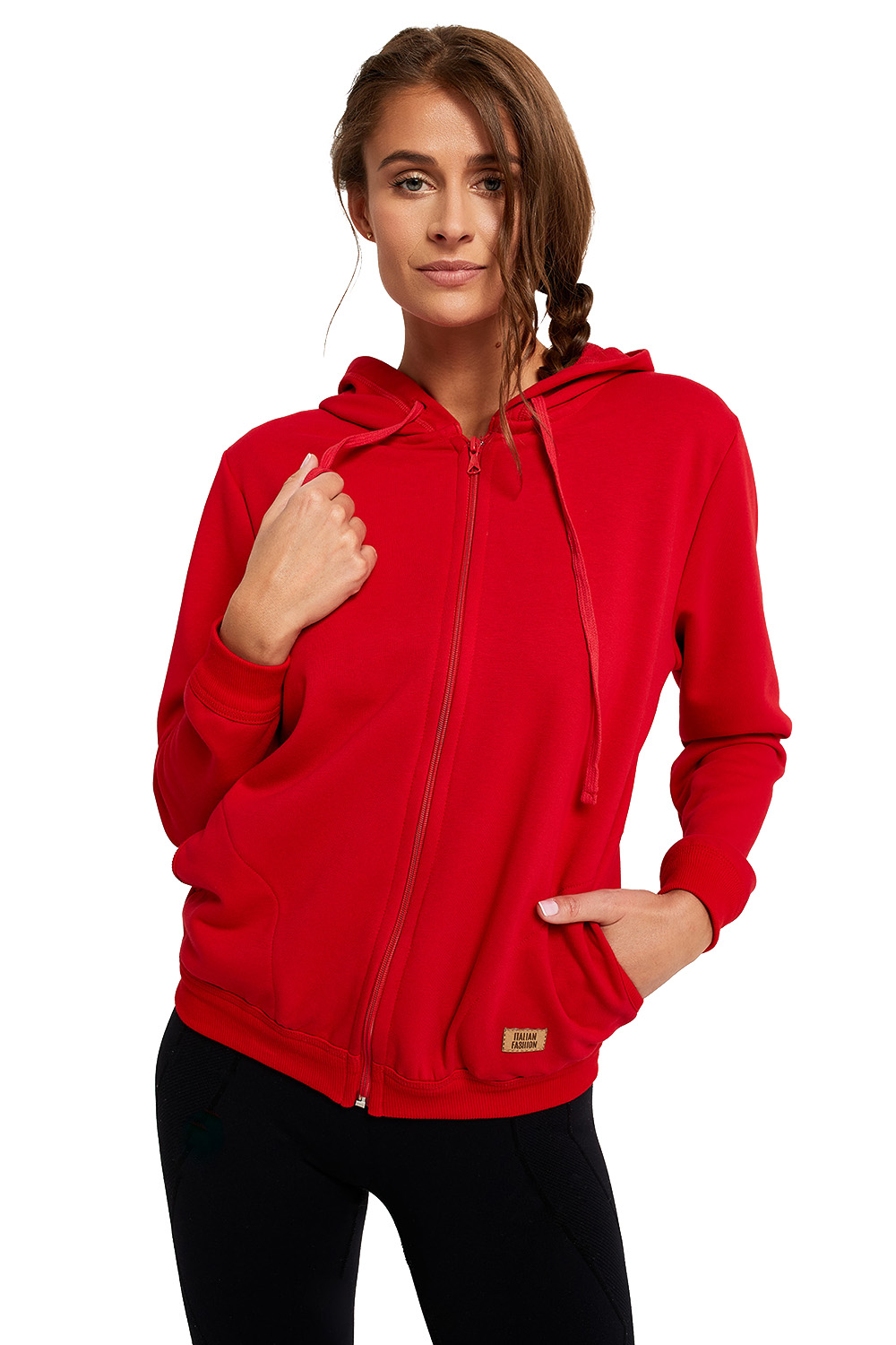 Mikina Italian Fashion Todra dł.r. Barva: Červená, Velikost: 2XL