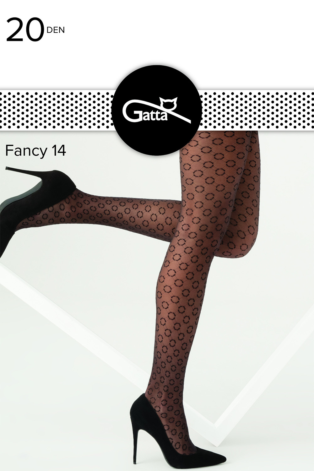 Silonové punčocháče Gatta Fancy 14 20 DEN Barva: Černá, Velikost: 4-L