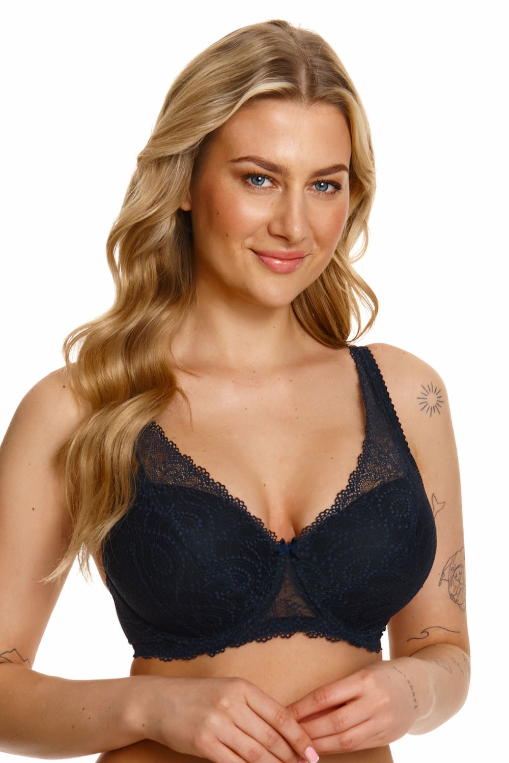 lupo Podprsenka Lupoline 2400 push - up Barva: Modrá - tmavě, Velikost: 65F