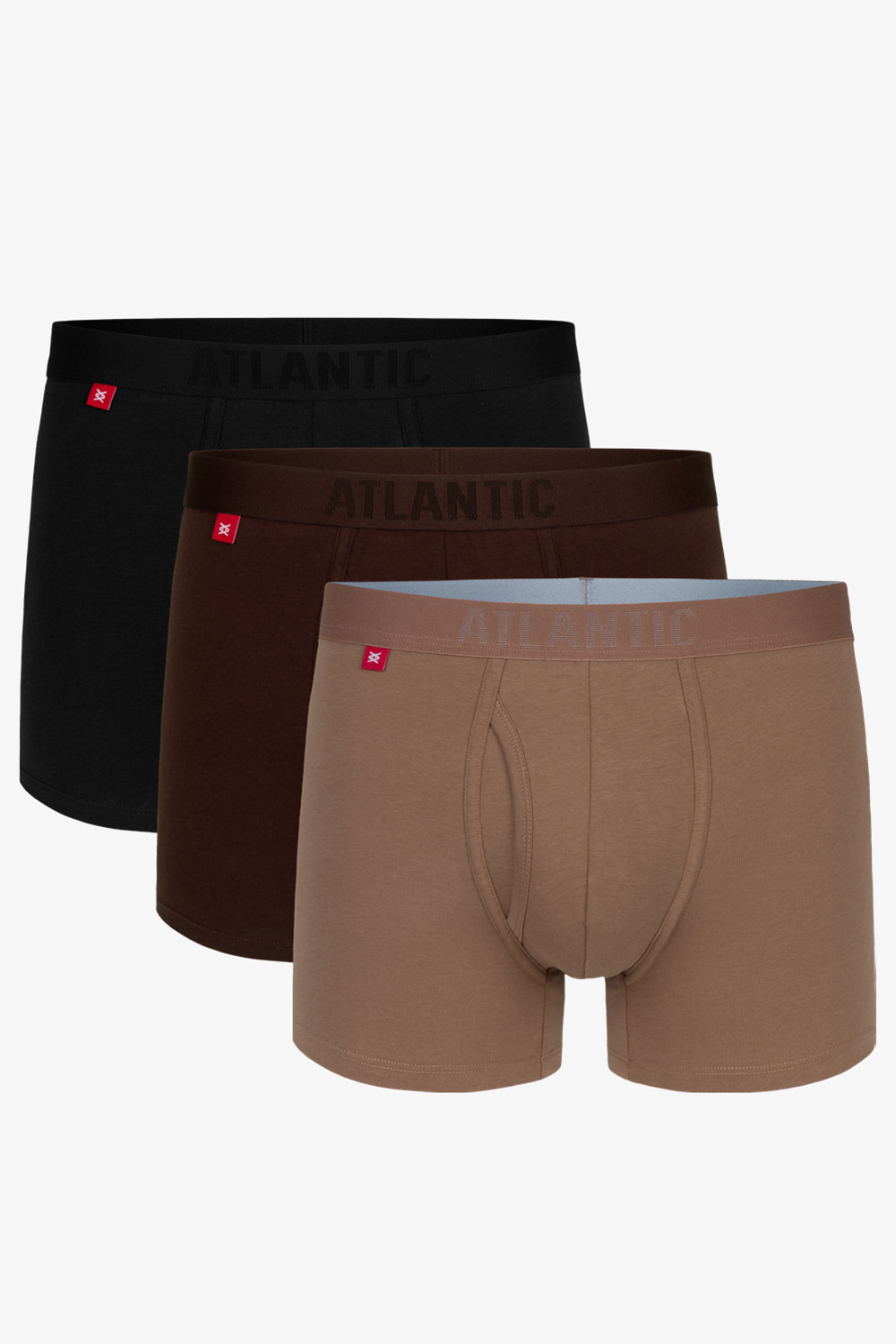 Boxerky Atlantic 3MH-184 Barva: Hnědá, Velikost: XL