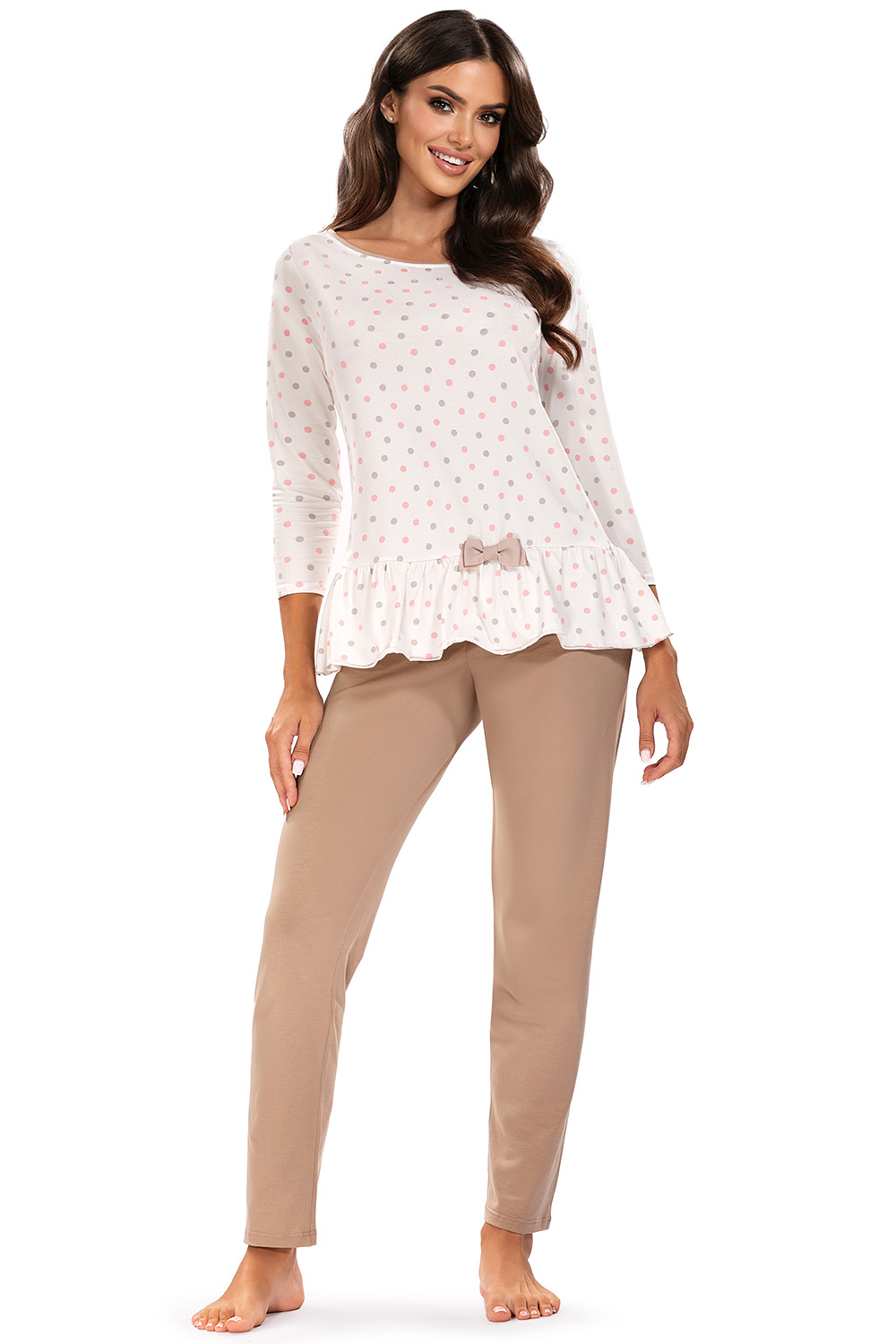 Dámské pyžamo Vivisence 2033 Barva: Smetanová, Velikost: 40