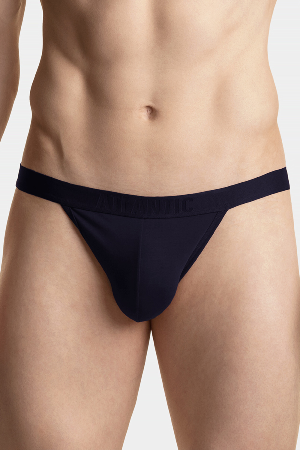Pánské tanga Atlantic MP-1571 Jock strap Barva: Modrá - tmavě, Velikost: 2XL