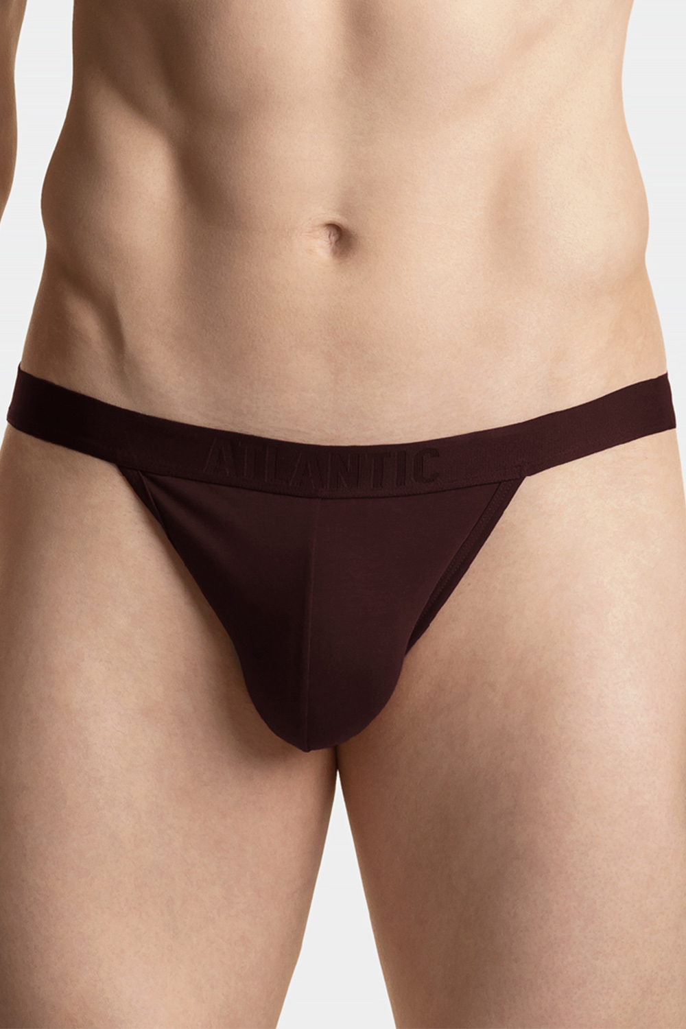 Pánské tanga Atlantic MP-1571 Jock strap Barva: Hnědá, Velikost: 2XL