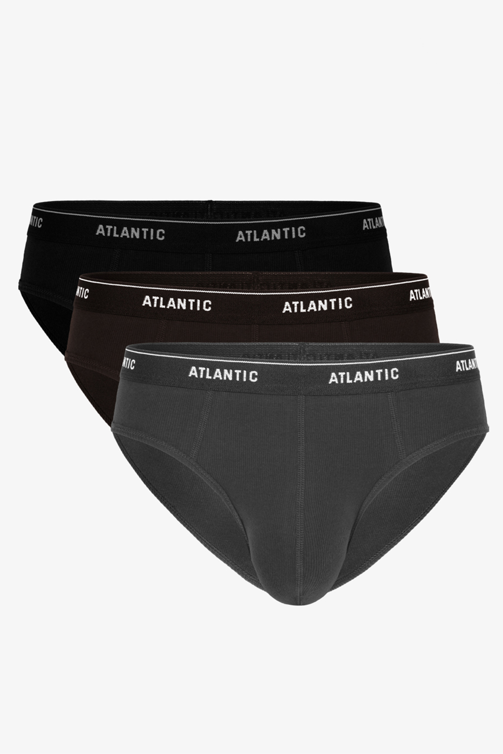 Pánské slipy Atlantic 3MP-157 Barva: Černá, Velikost: S