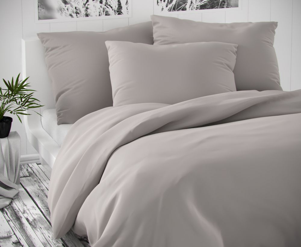 Kvalitex Saténové povlečení LUXURY COLLECTION 140x200, 70x90cm světle šedé