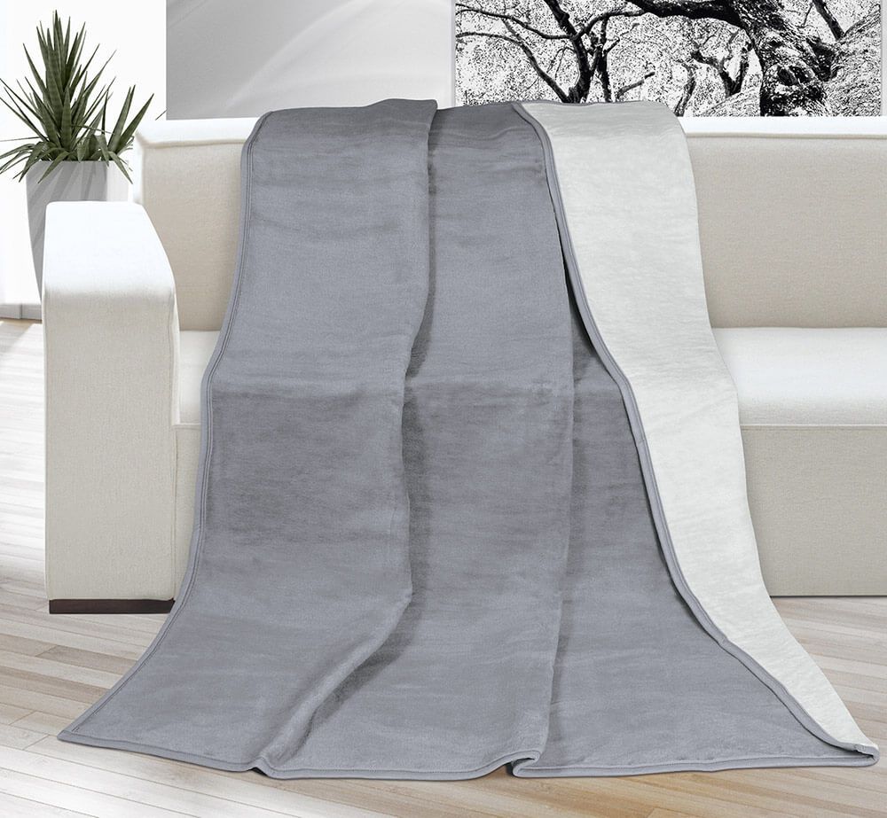 Bellatex Deka jednobarevná 150x200cm světle šedá / tmavě šedá