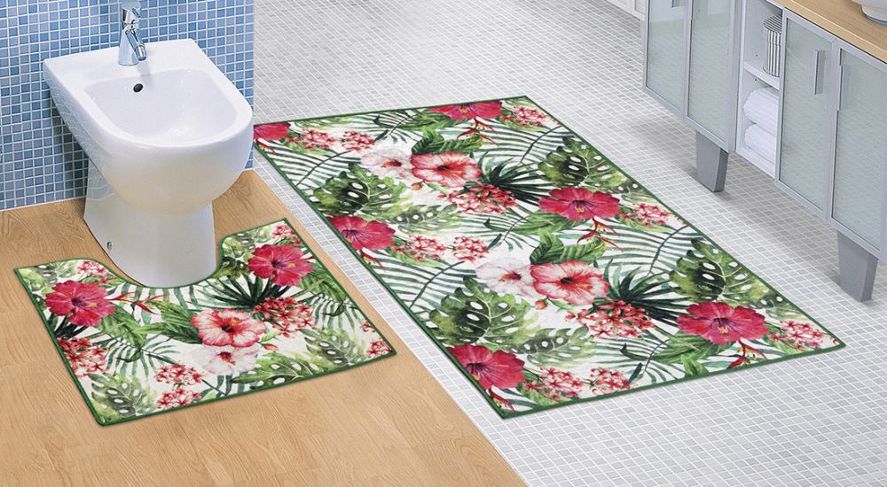 Bellatex Koupelnová a WC předložka Ibišek 3D