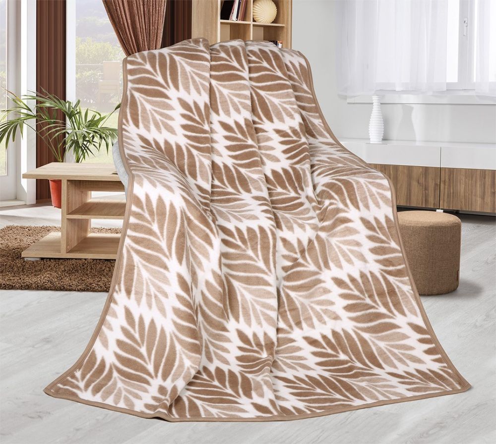 Bellatex Deka vzorovaná 150x200cm Béžový list