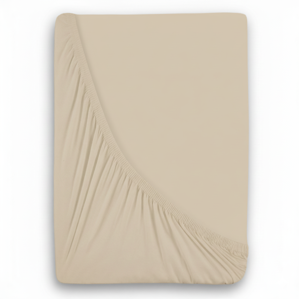 Kvalitex Jersey prostěradlo s lycrou jednolůžko 90x200cm světle béžové