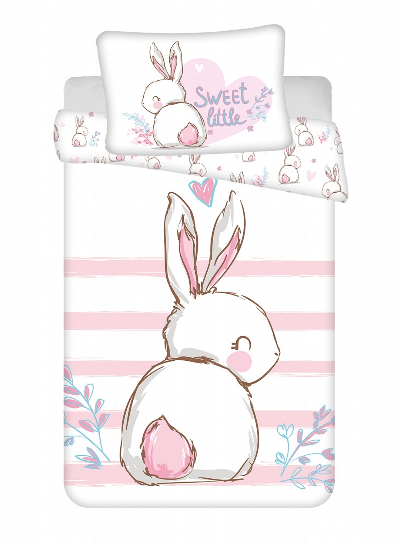 Jerry Fabrics Povlečení do postýlky Králíček Sweet baby Varianta: Povlečení do postýlky Králíček Sweet baby 100x135, 40x60 cm