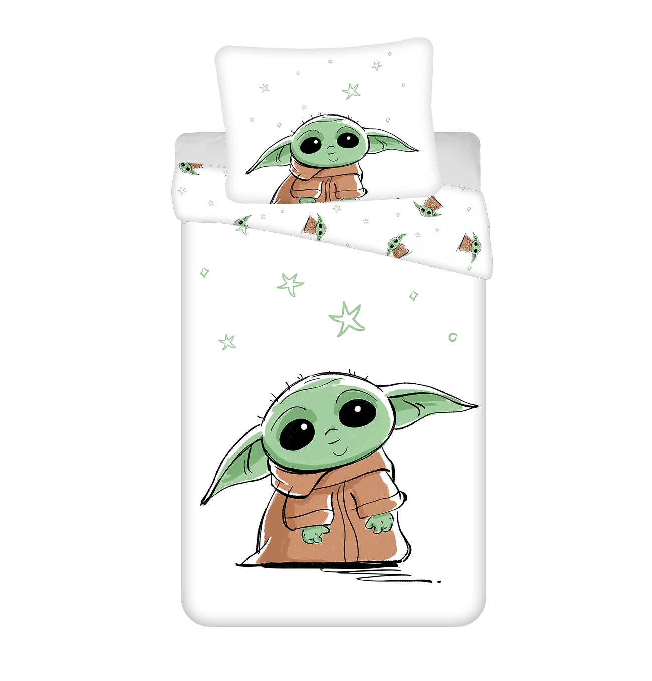 Jerry Fabrics Povlečení bavlna Star Wars Baby Yoda Varianta: Povlečení Star Wars Baby Yoda 140x200, 70x90 cm