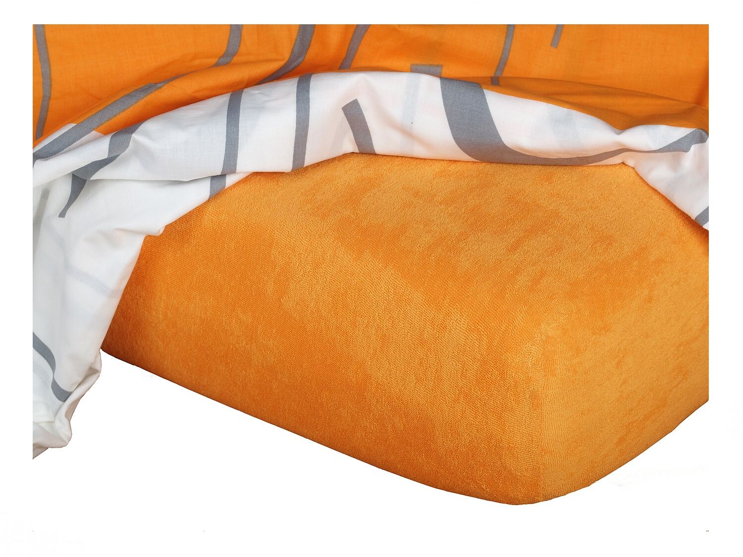 Dadka Froté prostěradlo pomeranč B Varianta: Froté prostěradlo pomeranč 180x200x20 cm