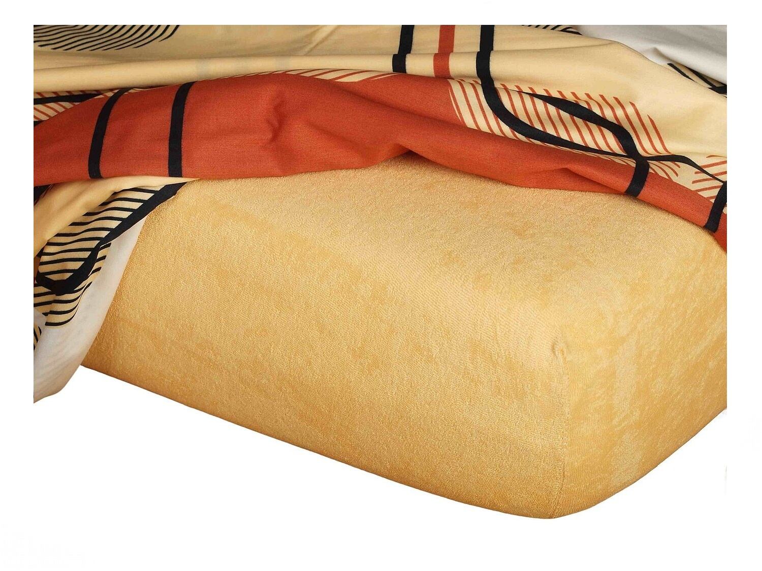 Dadka Froté prostěradlo okr A Varianta: Froté prostěradlo okr 180x200x20 cm