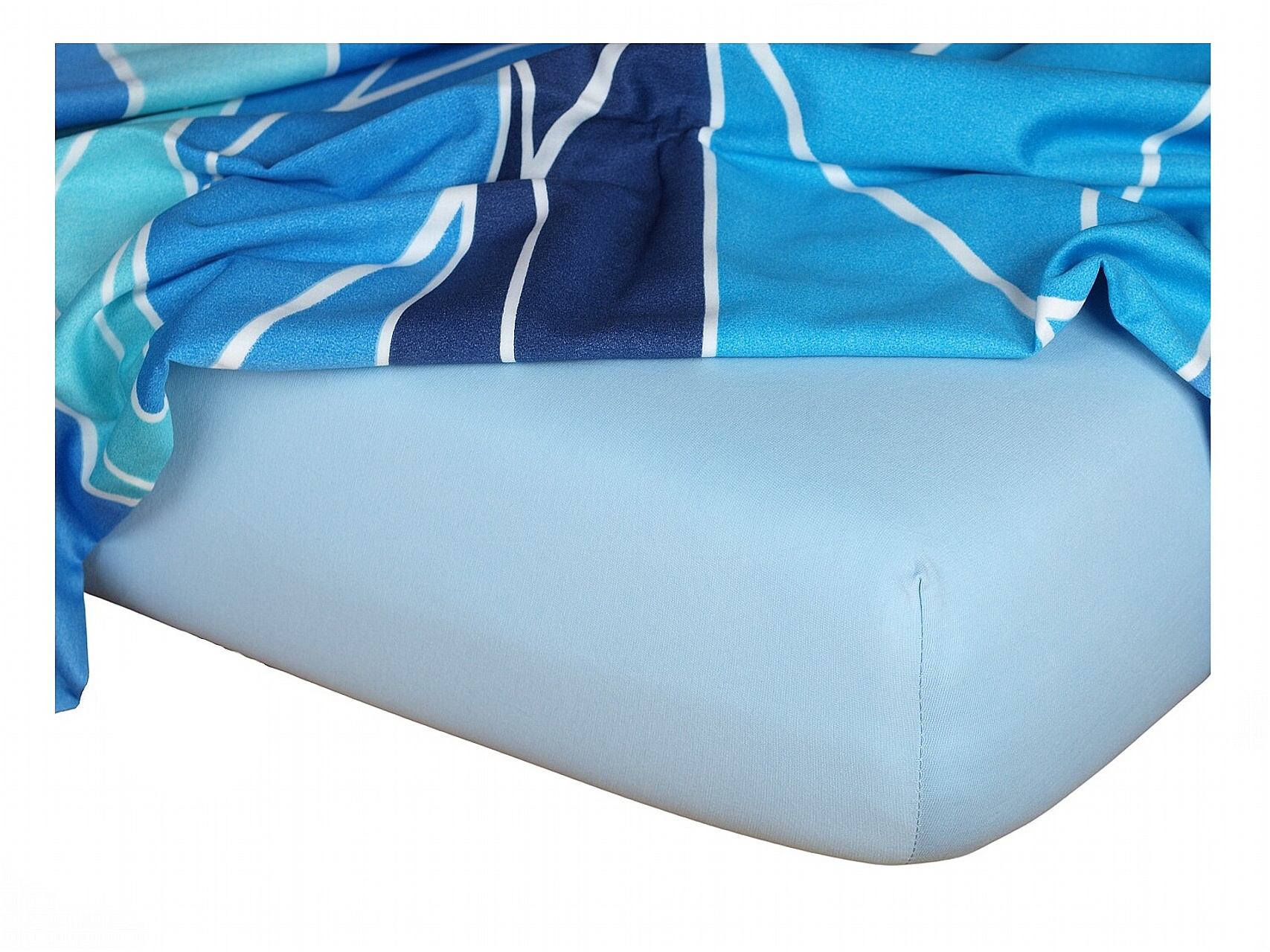 Dadka Jersey prostěradlo světle modrá A Varianta: Jersey prostěradlo světle modrá 180x200x20 cm