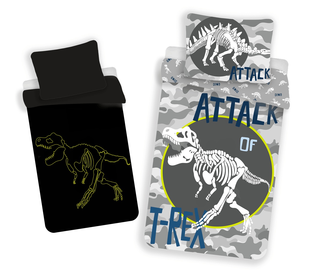 Jerry Fabrics Povlečení T-REX svítící efekt Varianta: Povlečení T-REX svítící efekt 140x200, 70x90 cm