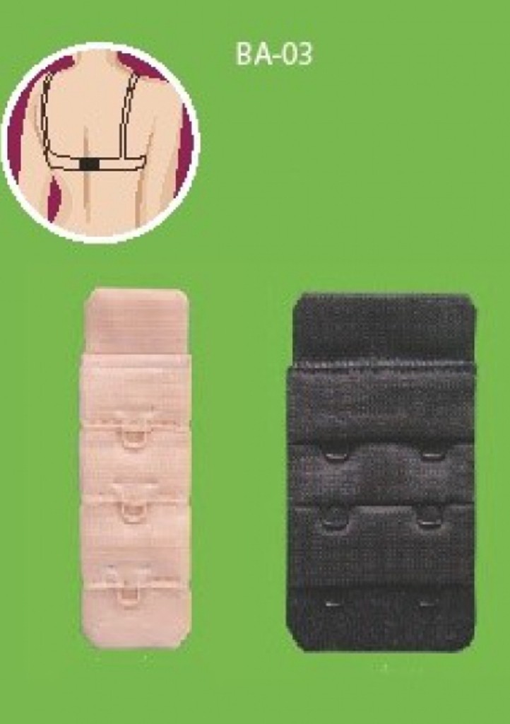 Prodlužovač obvodu podprsenky Julimex BA03 Barva: Černá, Velikost: 1 háček