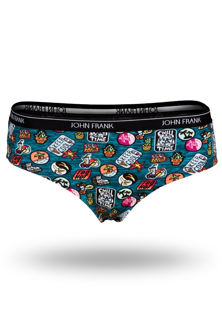 Dámské kalhotky hipster John Frank WJFD-H16 Barva: Modrá, Velikost: L