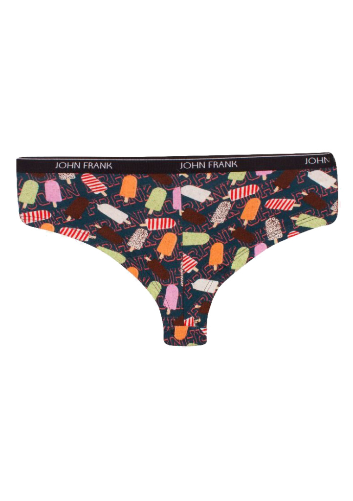 Dámské kalhotky hipster John Frank WJFD-H01 Barva: Modrá - tmavě, Velikost: L