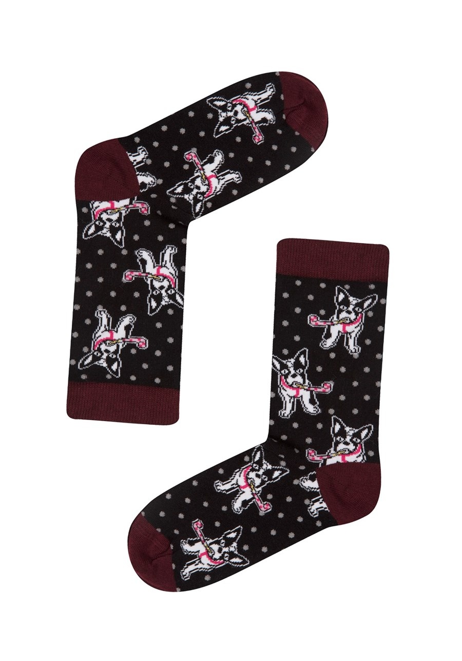 Dámské ponožky John Frank WJFLSFUN19-22 Barva: Černá, Velikost: UNI