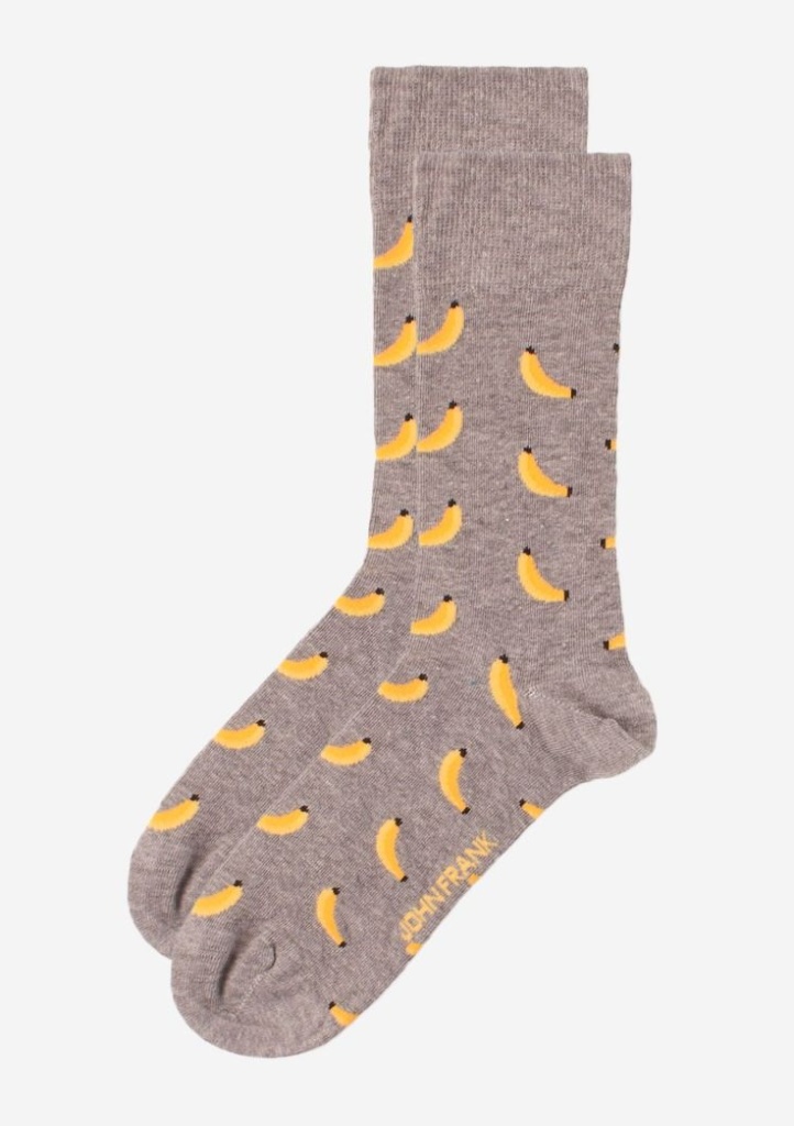 Pánské ponožky John Frank JFLSFUN65 Barva: Šedá, Velikost: UNI