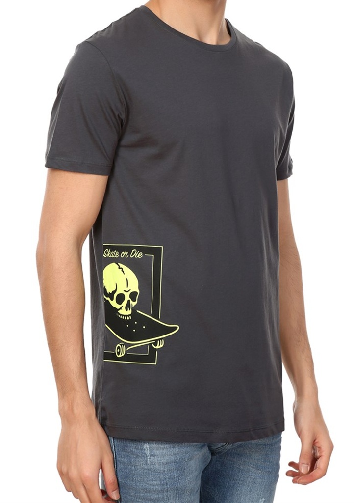 Pánské tričko John Frank JFTLW05 Barva: Šedá, Velikost: M