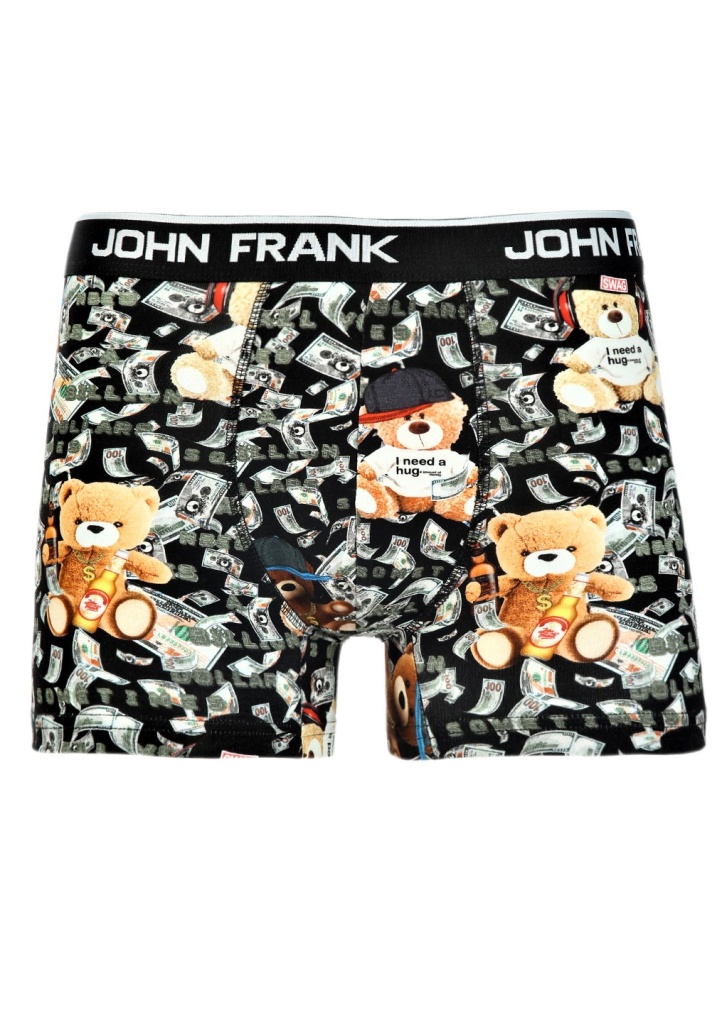 Boxerky JOHN FRANK JFBD312 Barva: Černá, Velikost: M