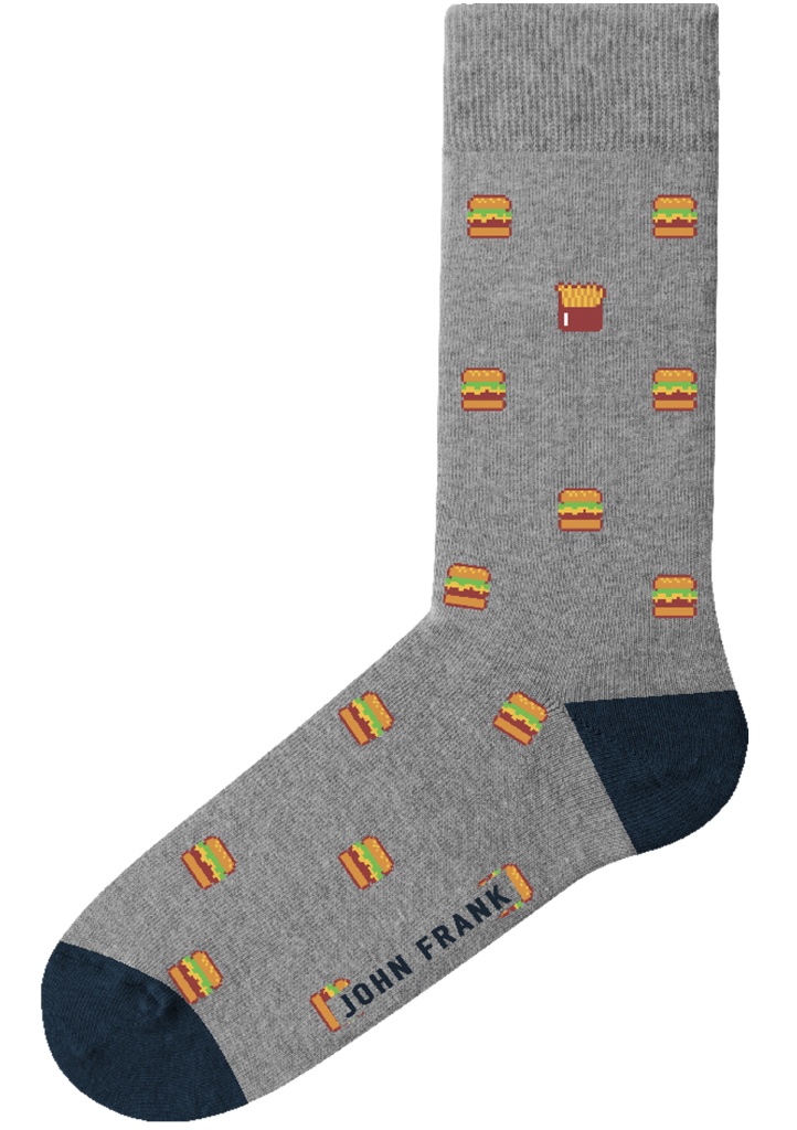 Pánské ponožky John Frank JFLSCOOL45 Barva: Šedá, Velikost: UNI