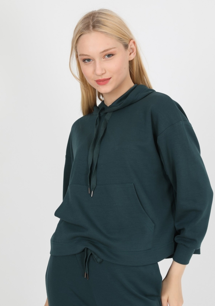 Dámská mikina John Frank WJFHST02-COMFY Barva: Zelená, Velikost: M
