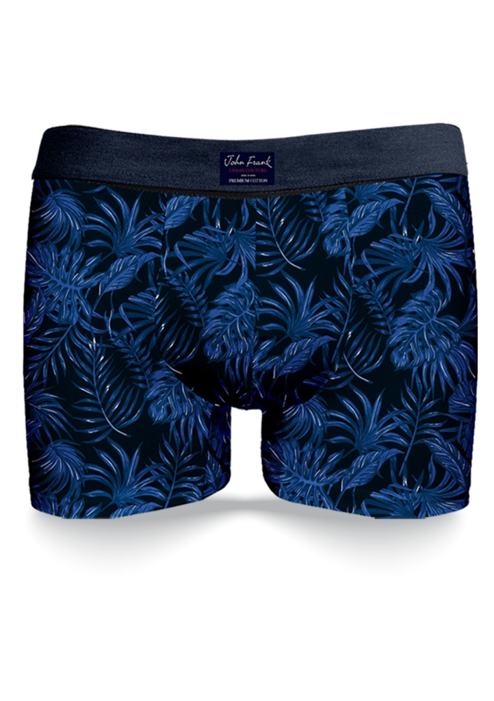 Boxerky JOHN FRANK JFBUC146-LEAF Barva: Černá, Velikost: L