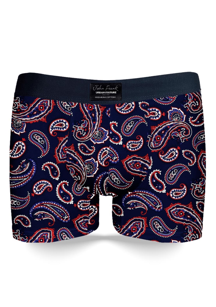 Boxerky JOHN FRANK JFBUC147 Barva: Modrá - tmavě, Velikost: L