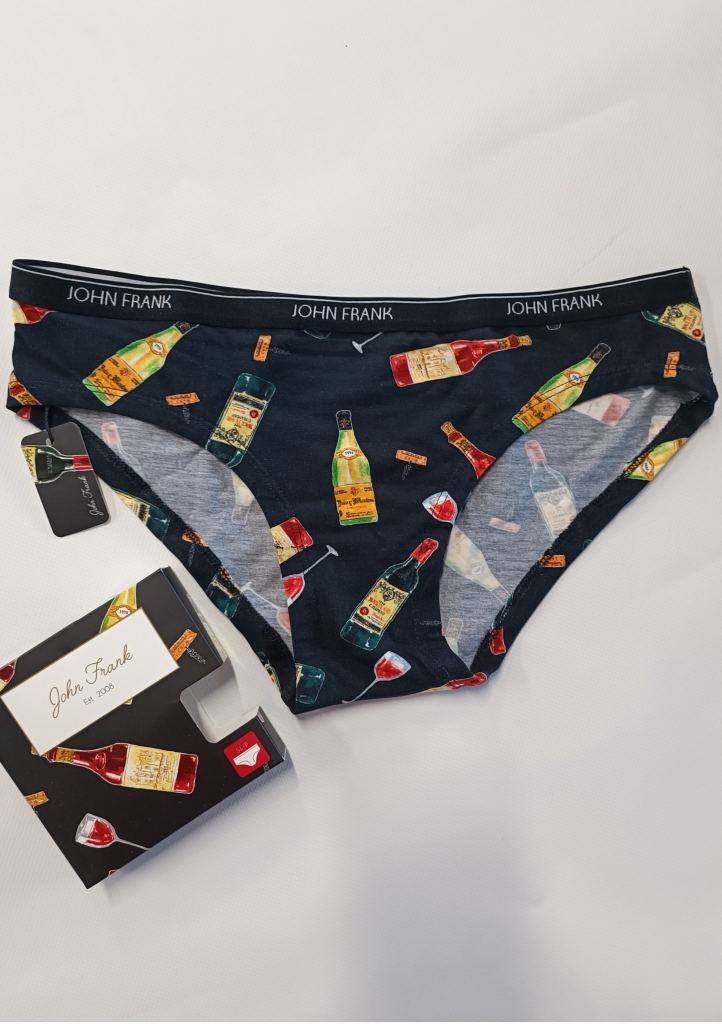 Dámské kalhotky John Frank WJFD-S126-DRINKS Barva: Černá, Velikost: M