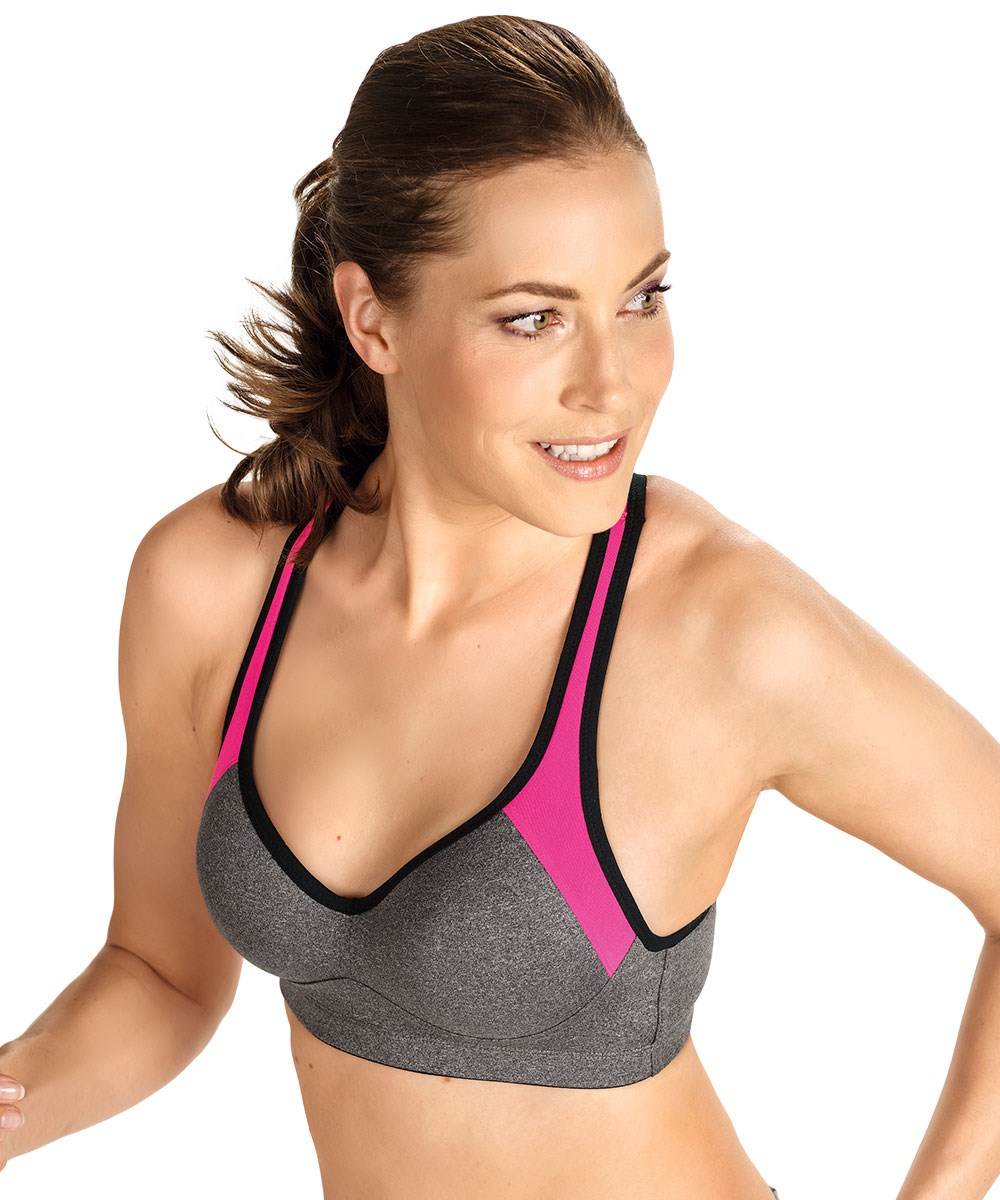 Sportovní podprsenka Naturana 5349 - pink /492 Barva: Šedá, Velikost: 70A