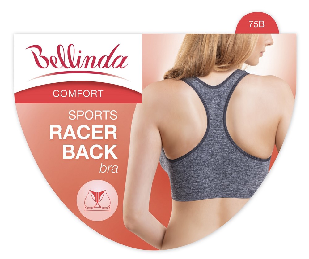 Sportovní podprsenka Bellinda BU815705 SPORT RACER Barva: Šedá, Velikost: S