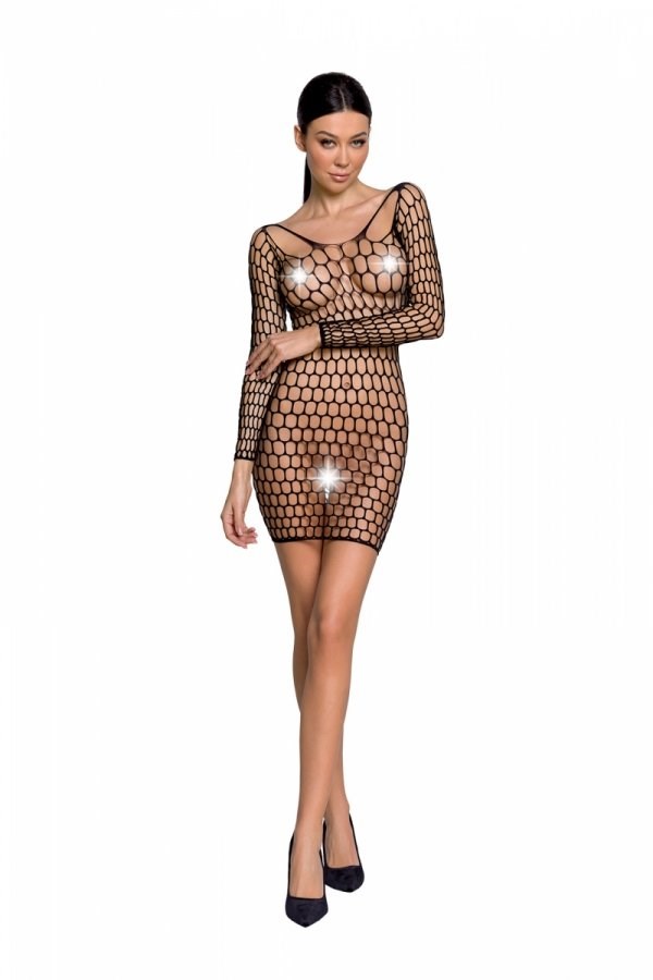 Bodystocking Passion BS093 black Barva: Černá, Velikost: S/L