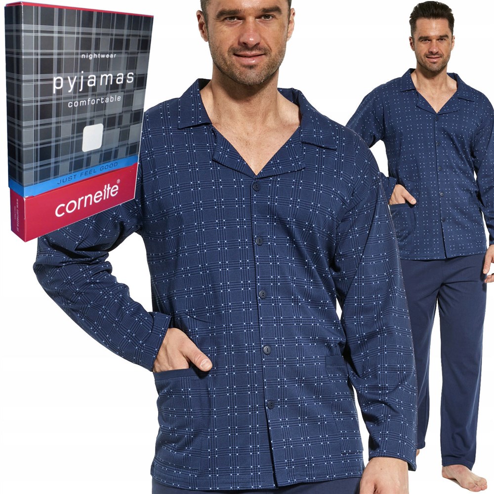 Pánské pyžamo Cornette 114/59 Barva: Modrá, Velikost: M