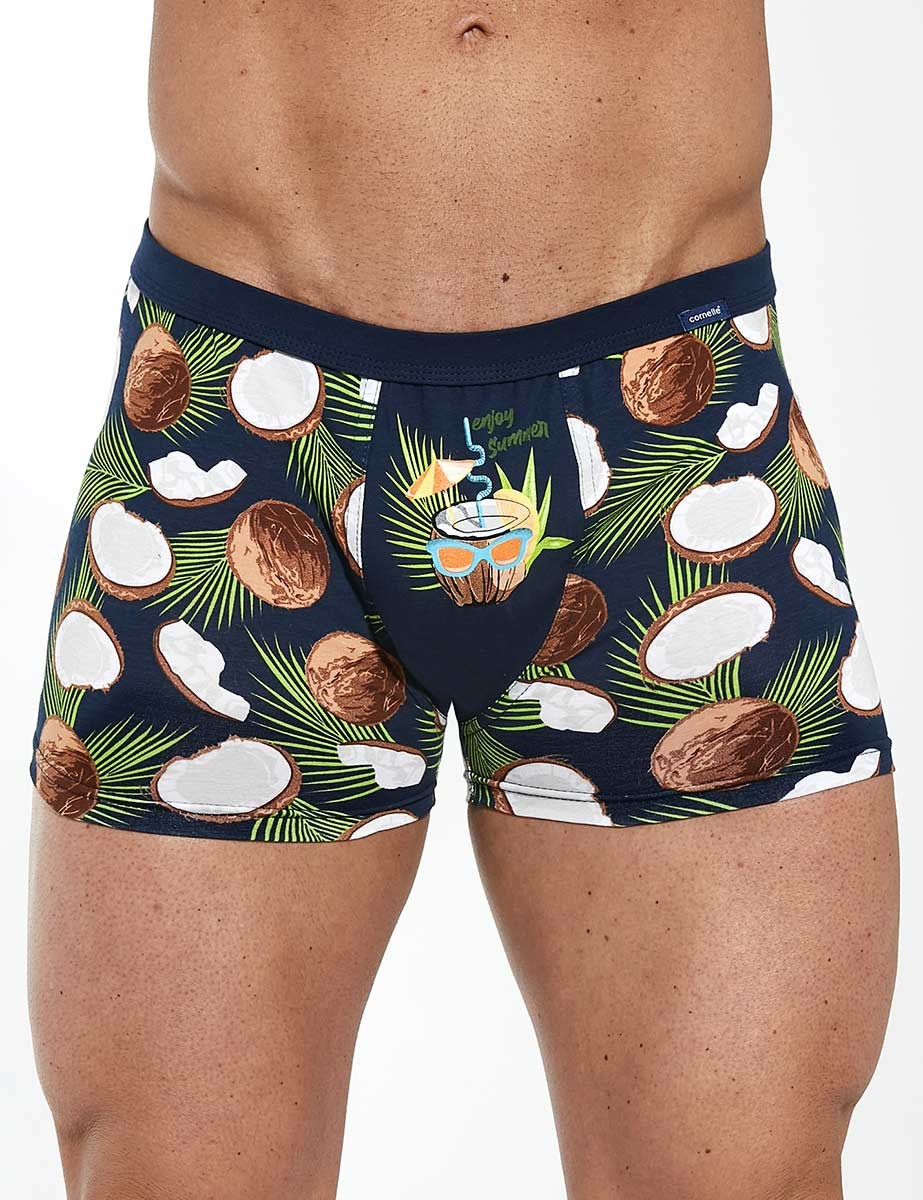Boxerky Cornette Tattoo 280/218 Coconut Barva: Modrá, Velikost: M