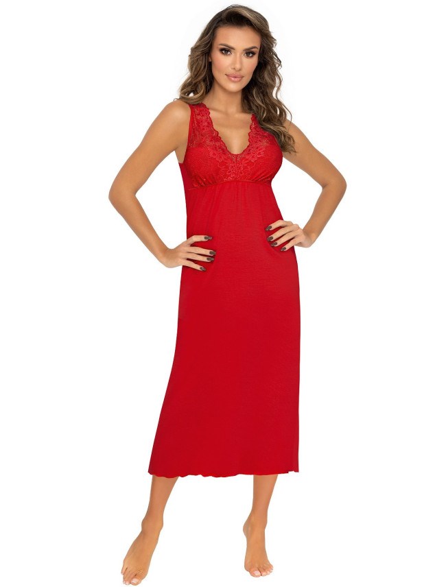 Noční košilka Donna Kristina Long red Barva: Červená, Velikost: XL